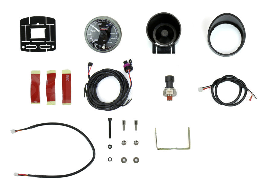 2-1/16" Premium White Pointer Clear Lens Amber/White Oil Pressure Gauge