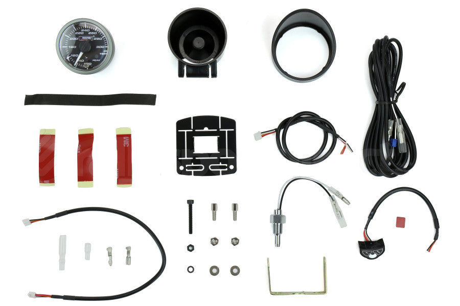 2-1/16" Premium White pointer Clear Lens Amber/White Oil Temperature Gauge-