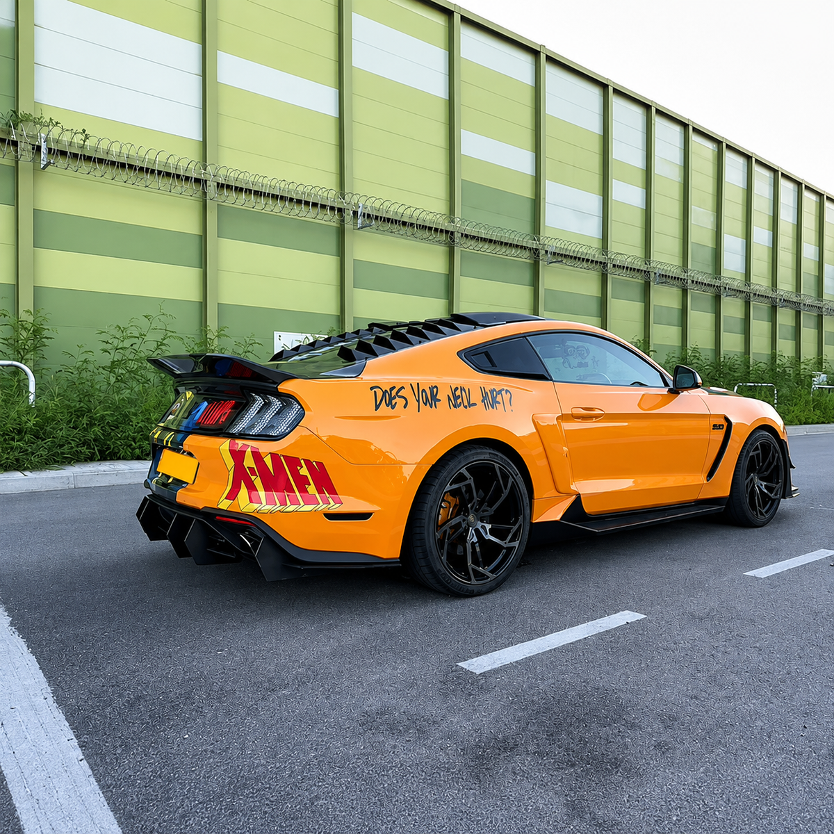 MD Style Dry Carbon Fiber Rear Bumper Diffuser for Ford Mustang