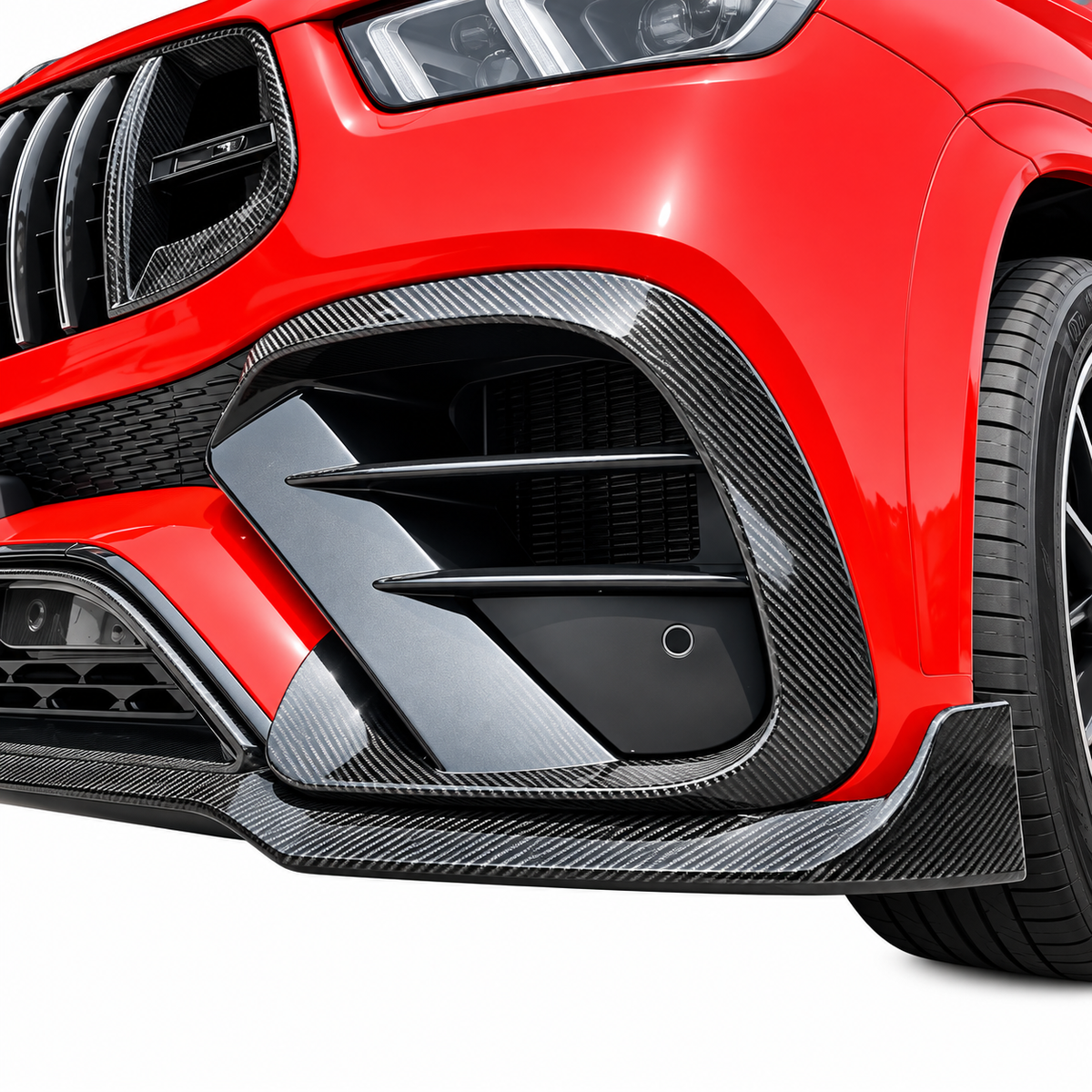 Carbon Fiber Front Bumper Lip Splitter for Mercedes W167 C167 GLE450 GLE53 GLE63 AMG