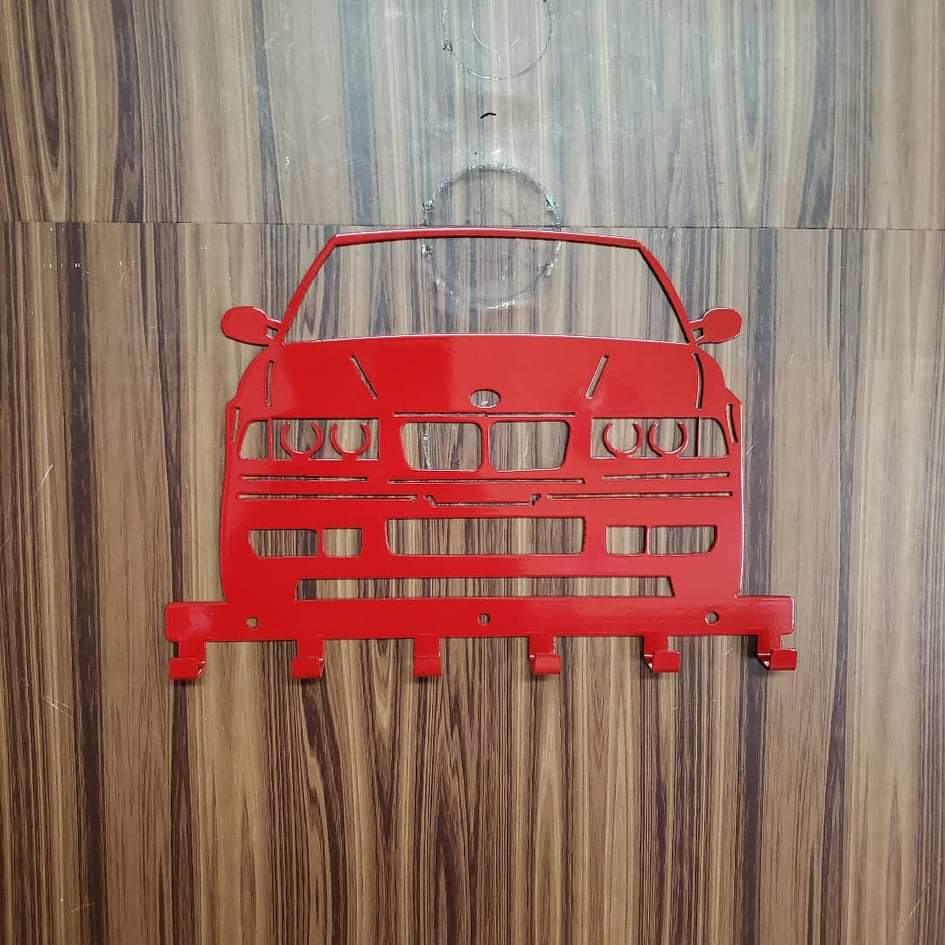 E36 M3 Key Hanger Steel Wall Mounted Key Rack – Classic BMW Organizer for Garage Entryway Office Car Lover Gift