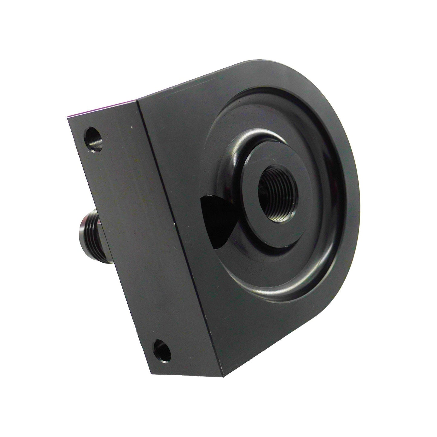 Billet Remote Oil Filter Relocation Mounting Bracket -10 AN with Pressure Port