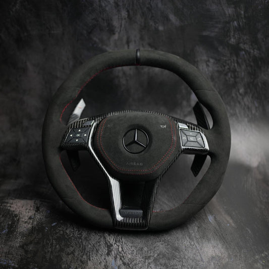 2012-2015 Mercedes Benz A / C / CLA / CLS / GLA / GLK / E / SLK / SL W204  Custom Steering Wheel by Exclusive Steering