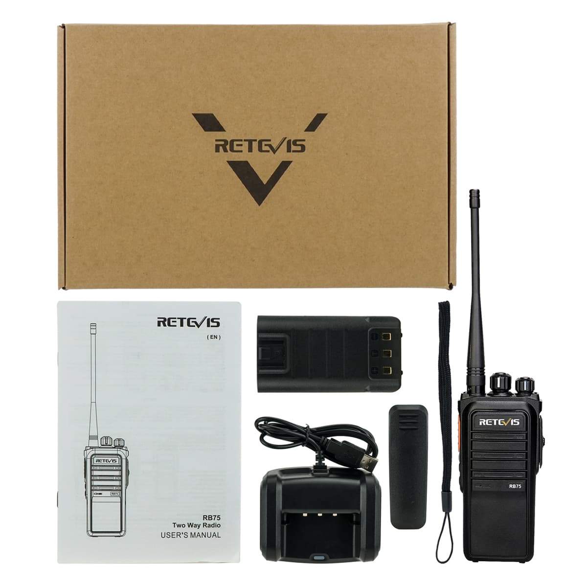 Retevis RB75 Waterproof GMRS Repeater-Capable Radio 5W