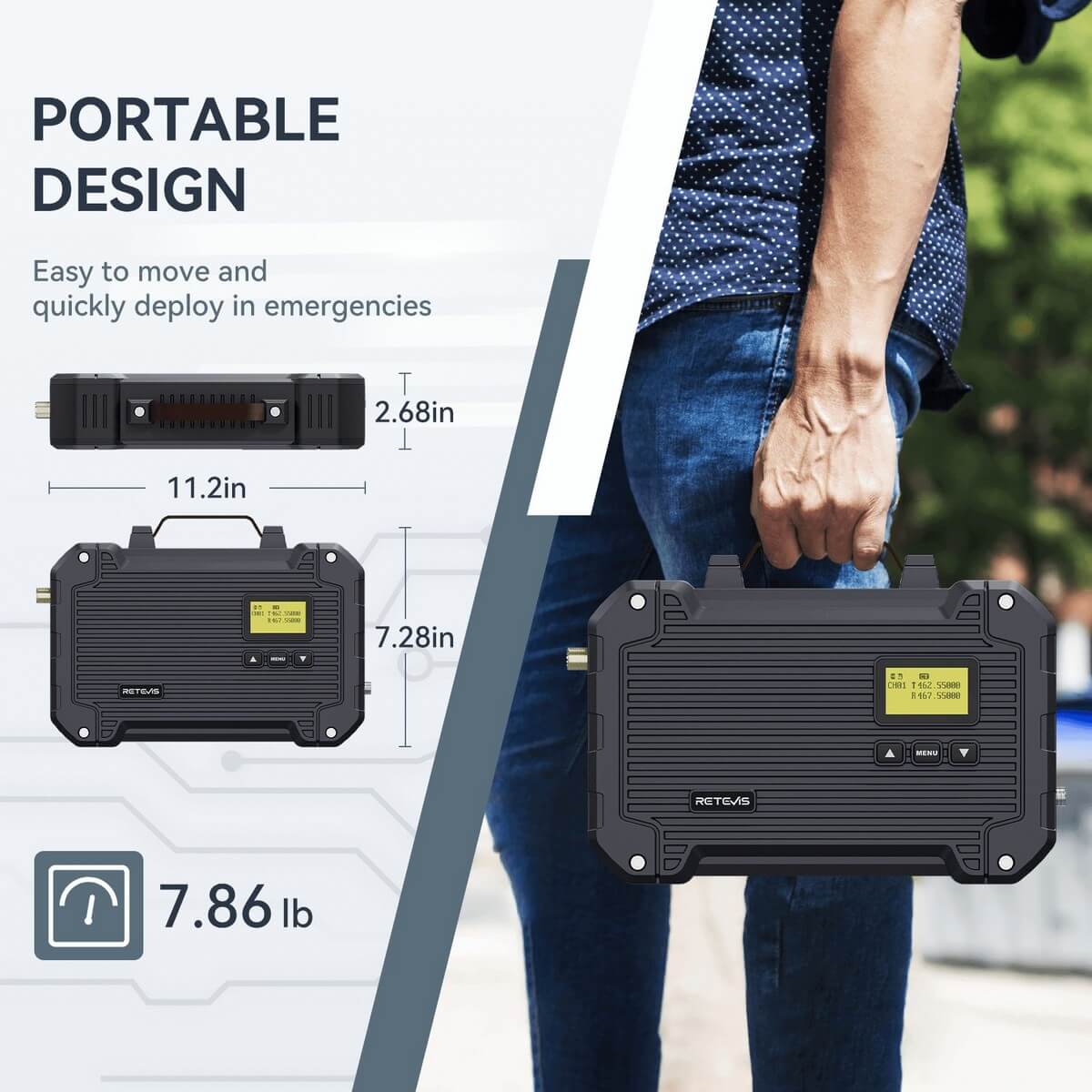 Retevis RT97L 25W Waterproof GMRS Repeater