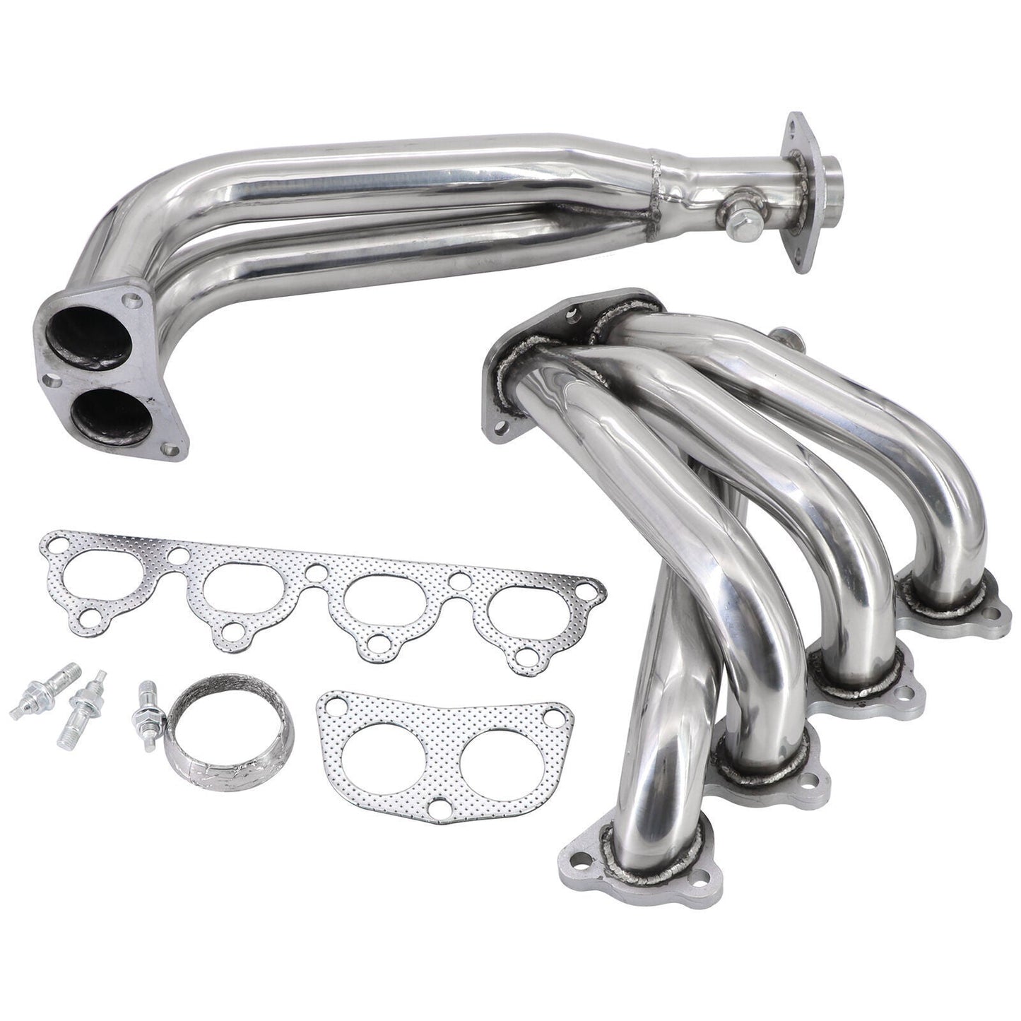 BLEMISHED D Series D15 D16 Stainless Steel Header 4-2-1-Performance High Flow Light Weight Chrome Exhaust