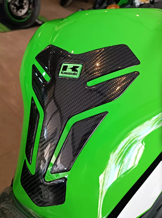 Yamaha Bmw Honda Compatible Polyurethan 6D Carbon Fiber Tank Pad Sticker Set