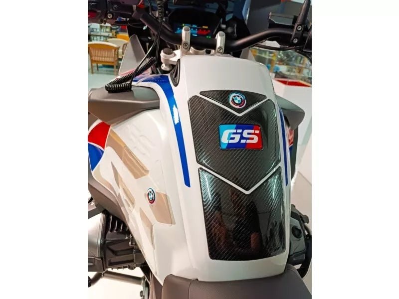 BMW GS R1250 Compatible Polyurethane 6D Carbon Fiber Tank Pad Sticker Set 7 Pieces