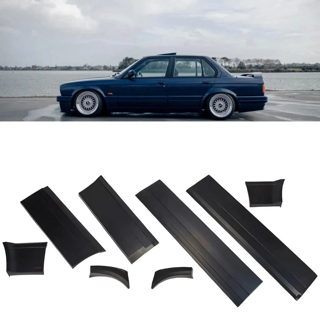 BMW E30 Sedan Mtech2 1982-1991 Compatible Side Door Pods Add-on Set