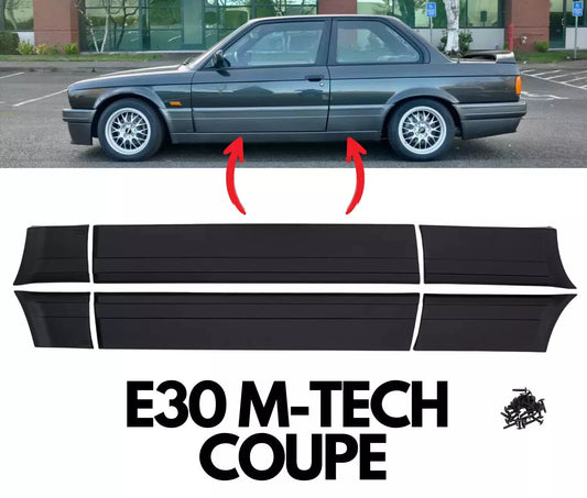Bmw E30 Coupe Compatible  Door Side Panel Kit M-Tech Performance Side Addon Pod Set 6 Pieces