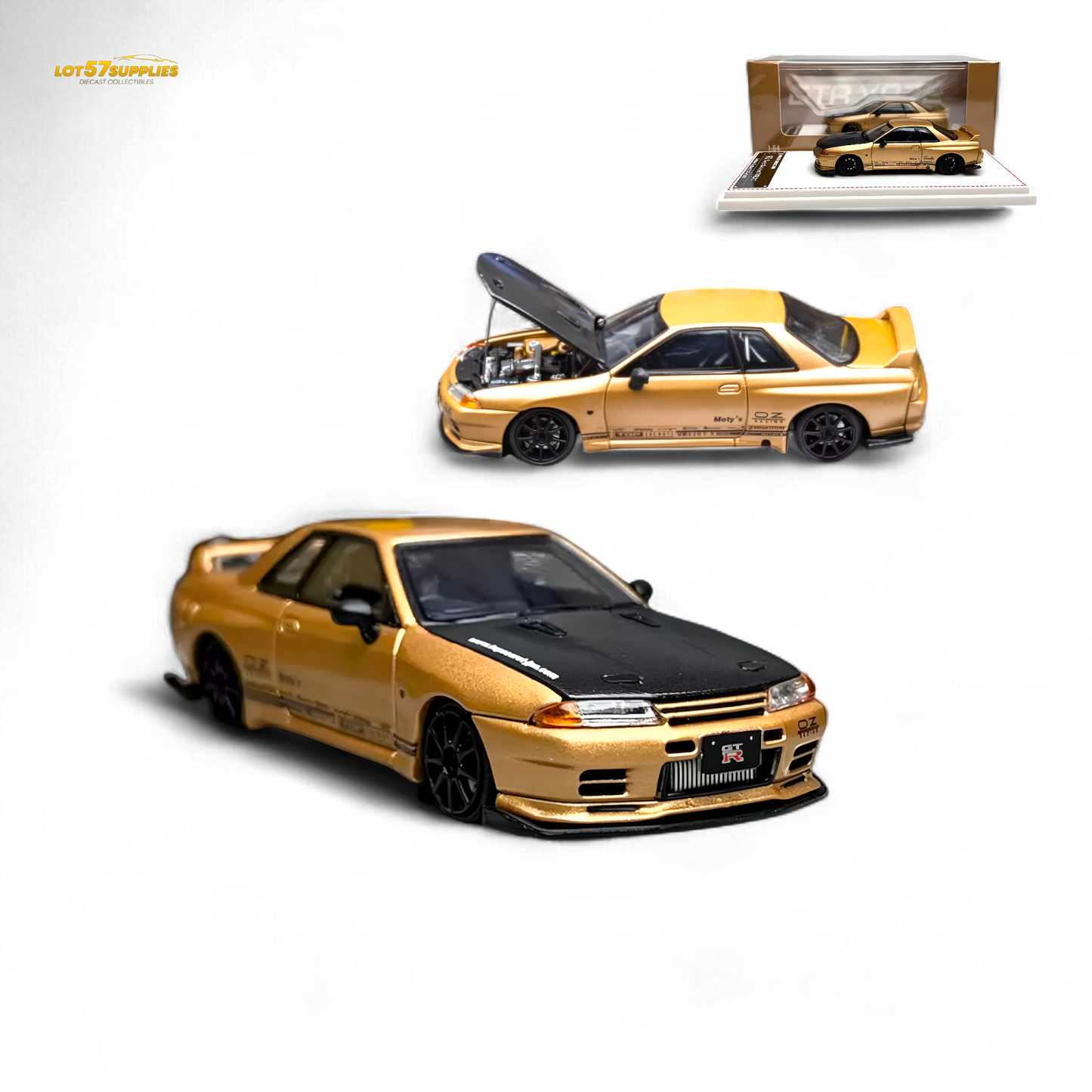 Focal Horizon Skyline GT-R R32 Top Secret Gold 1:64