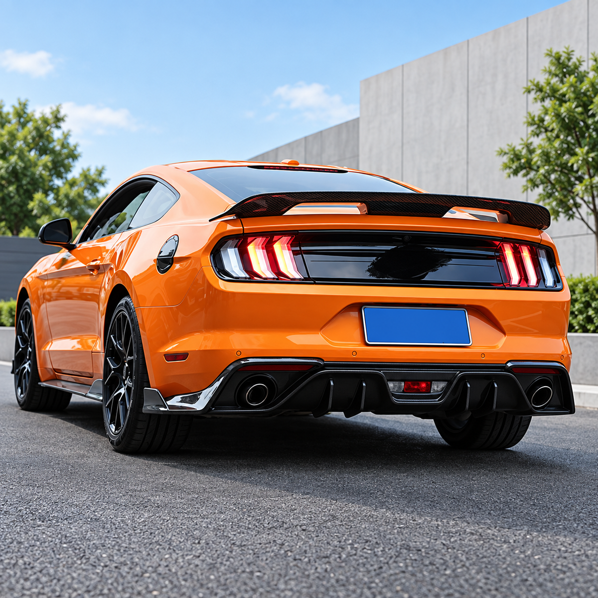 Dry Carbon Fiber Rear Trunk Spoiler Wing for Ford Mustang