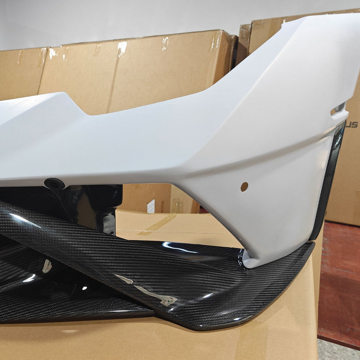 STO Style Carbon Fiber Front Bumper Diffuser Kit for Lamborghini Huracan LP580 LP610 EVO