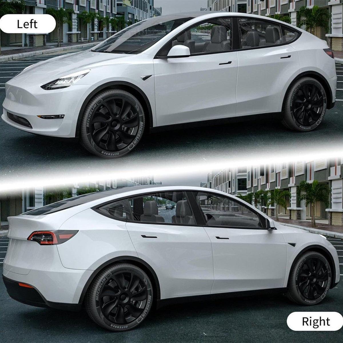 TESERY 18″ 19″ 20″ Wheel Covers for Tesla Model 3 / Model Y (4PCS)