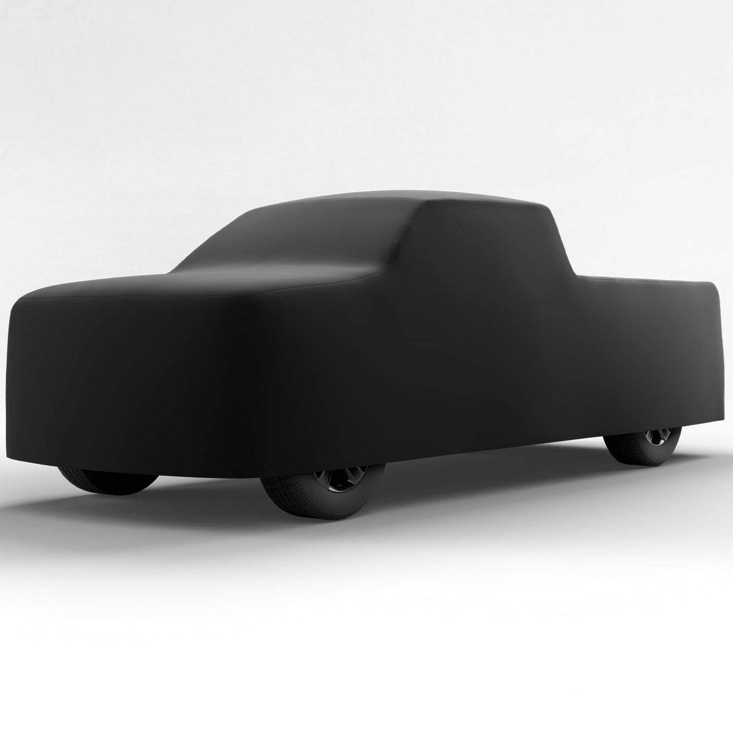 Black Satin BL - Black Car Cover for International Scout II 1974 Pickup 2-Door