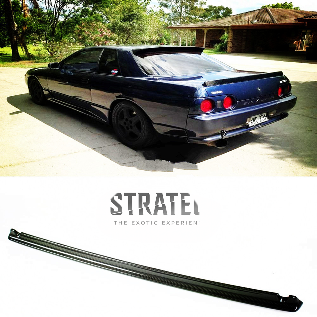 Carbon Fiber Rear Bootlid Lip Spoiler for Nissan Skyline GTR R32