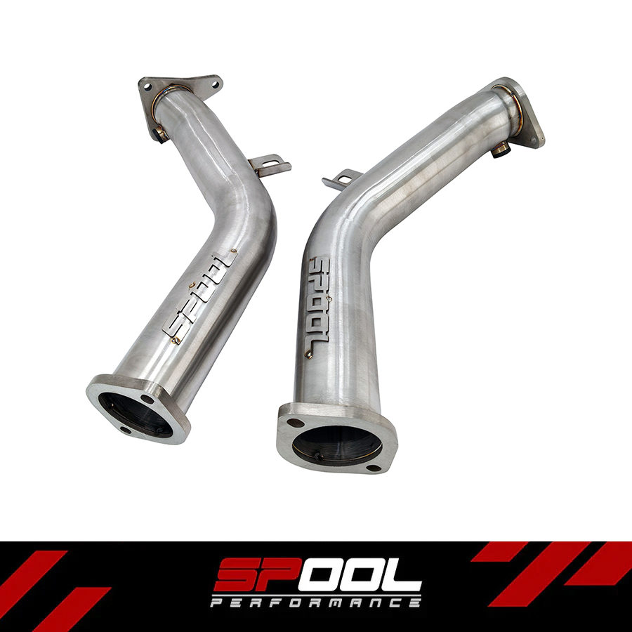 Spool 3 Inch VR30DTT Lower Downpipes Upgrade [Race Downpipes] | Infiniti Q50 Q60 RZ34 [VR30] | IN STOCK NOW!