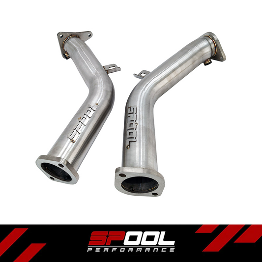 Spool 3 Inch VR30DTT Lower Downpipes Upgrade [Race Downpipes] | Infiniti Q50 Q60 RZ34 [VR30] | IN STOCK NOW!