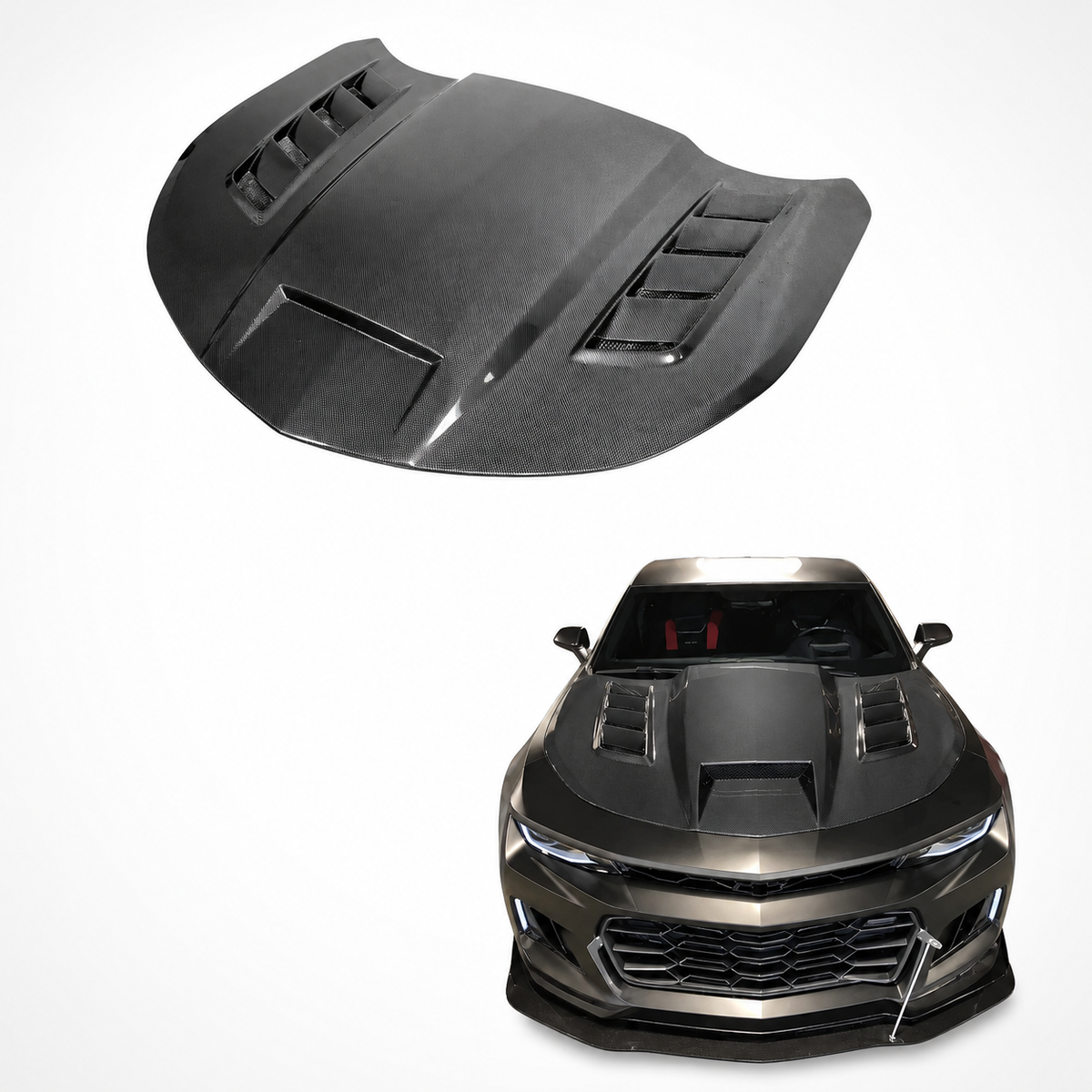 Dry Carbon Fiber Engine Hood for Chevrolet Camaro