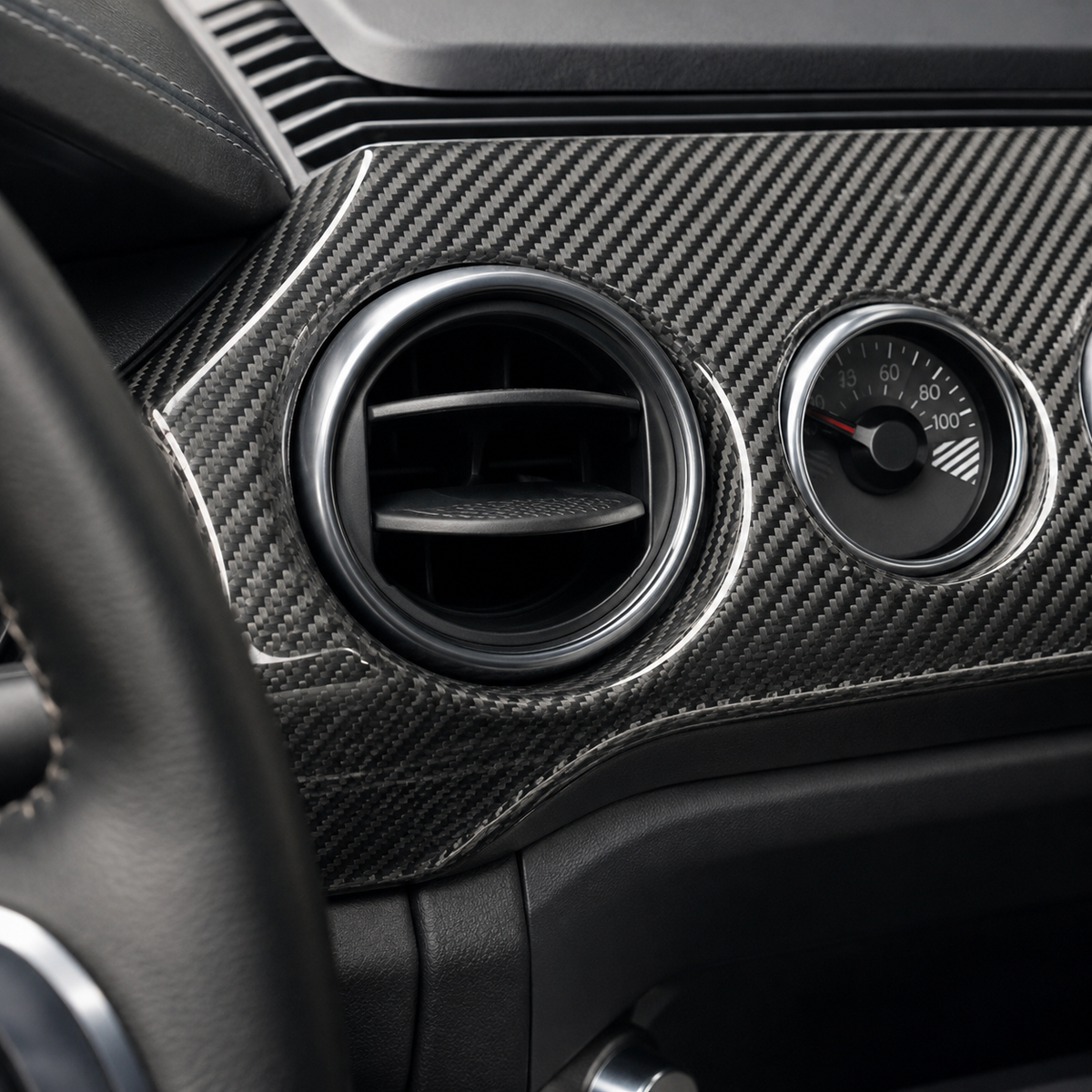Carbon Fiber Dashboard Trim Console Panel Cover for Ford Mustang GT