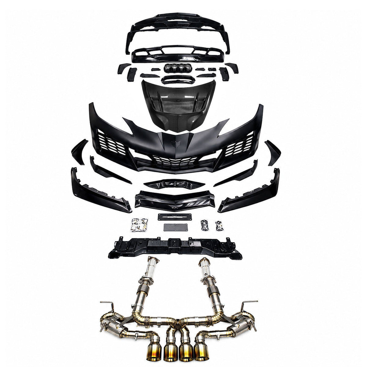 F1 Z06 Carbon Fiber Conversion Kit for Chevrolet Corvette C8 1LT 2LT 3LT