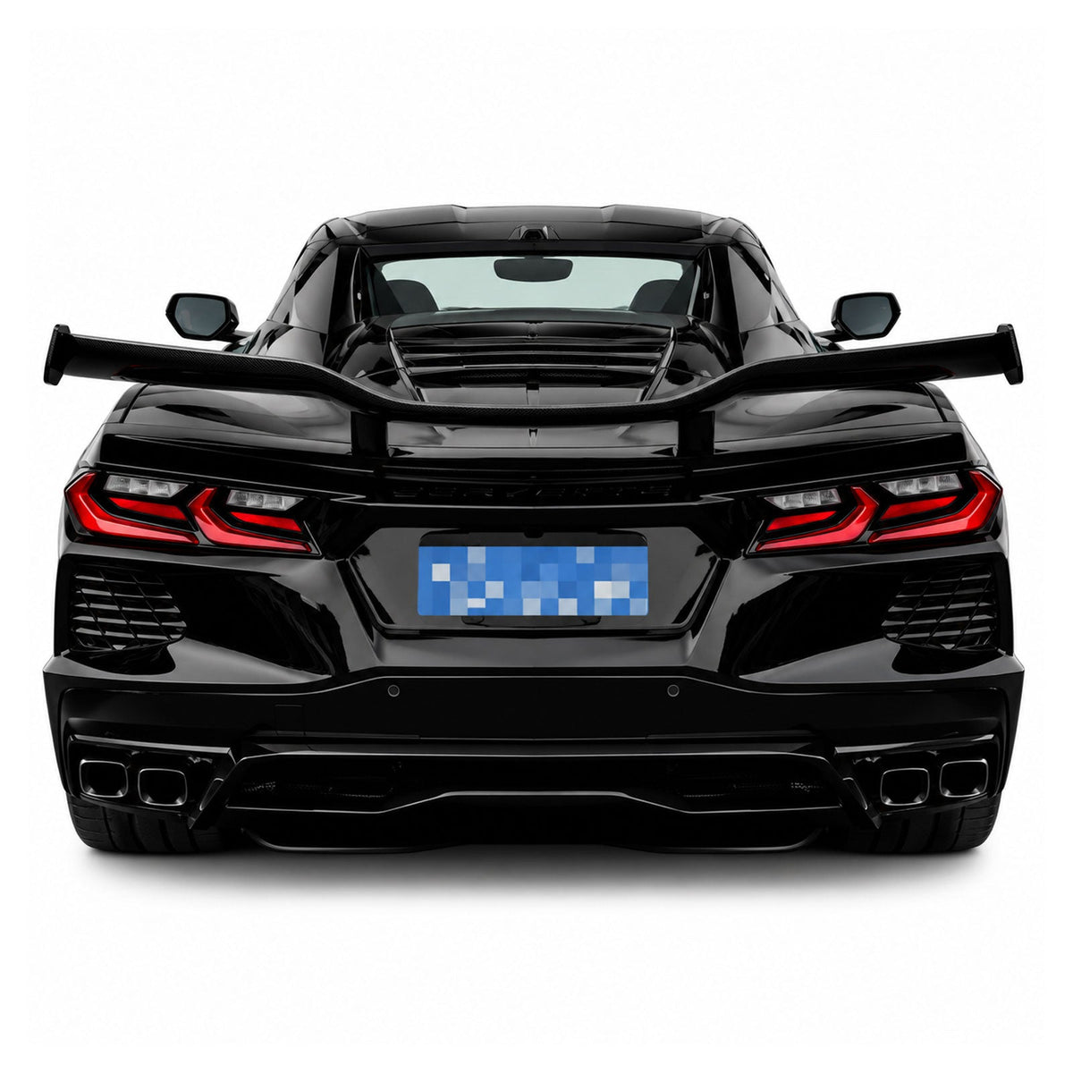 Z06 Style Carbon Fiber High Wing Rear Spoiler for Chevrolet Corvette C8 Stingray Z51